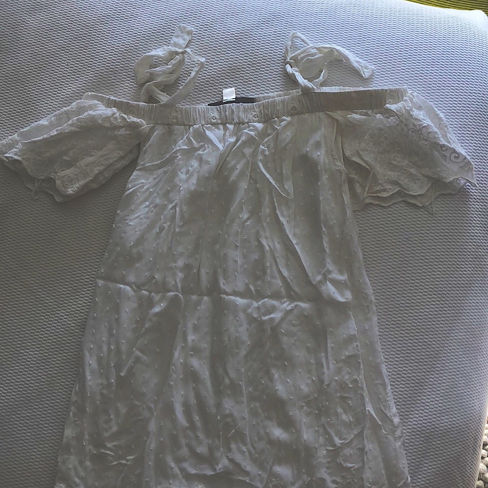 Francesca’s Off the shoulder white dress